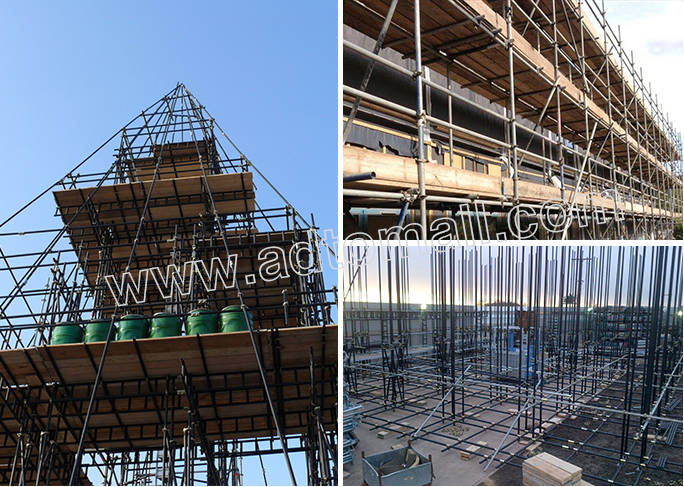 black scaffolding tube applications